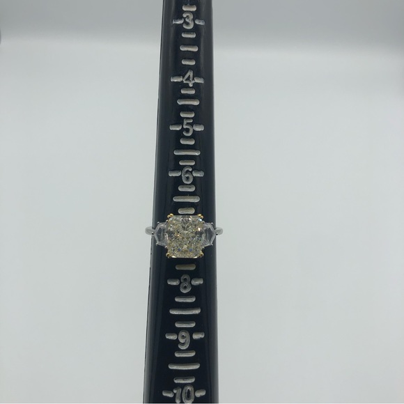 4ct Radiant Cut Champagne Ring - Picture 10 of 14